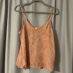 A New Day size S Peach snakeskin pattern Spaghetti Strap